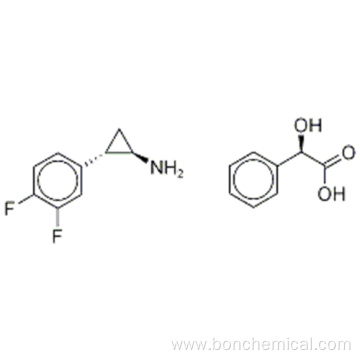 Benzeneacetic acid, a-hydroxy-,( 57365687, 57187531,aR)-, compd. with (1R,2S)-2-(3,4-difluorophenyl)cyclopropanamine (1:1) CAS 376608-71-8 